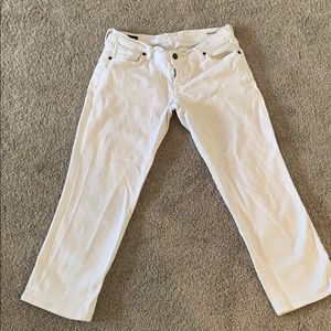 Citizens of Humanity white low waist crop jeans